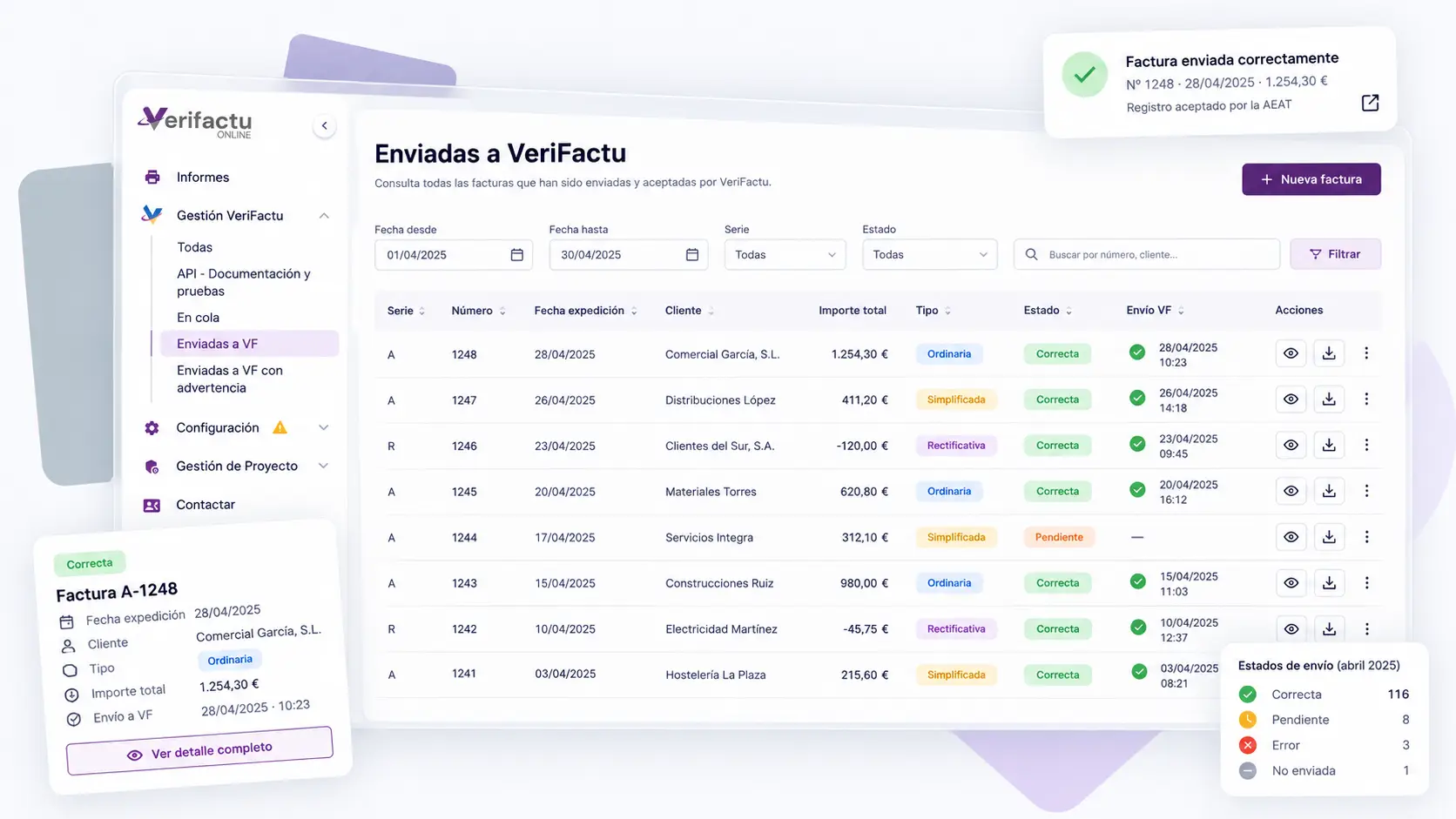 Facturas VeriFactu Online